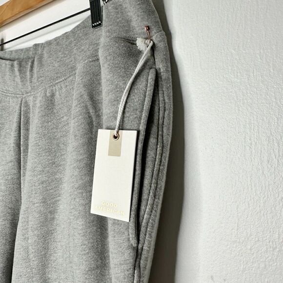 Good American New Womens Size 4  (US XL) Heather Grey Boyfriend Sweatpants NWT - Picture 5 of 7